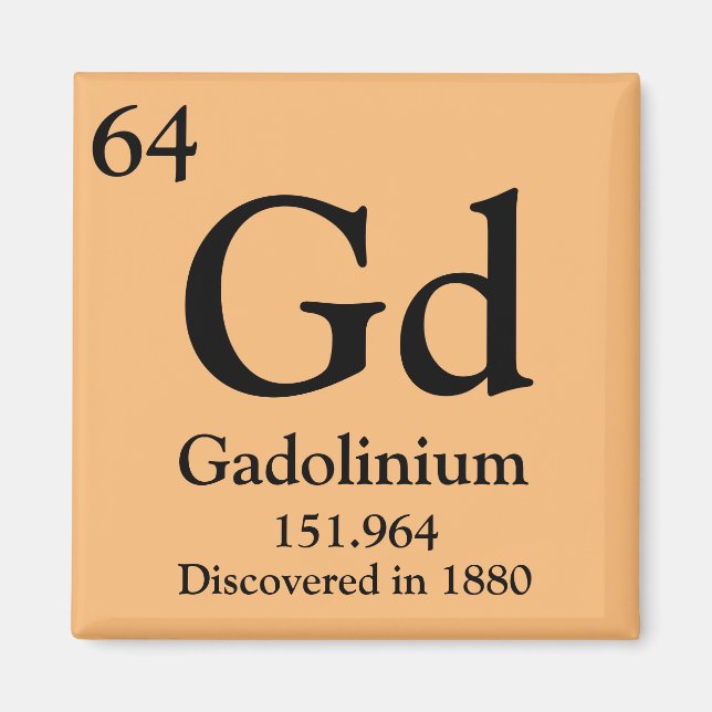 Aimant Tableau périodique Gadolinium (Devant)