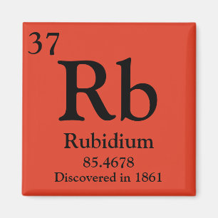 Aimant Tableau périodique Rubidium