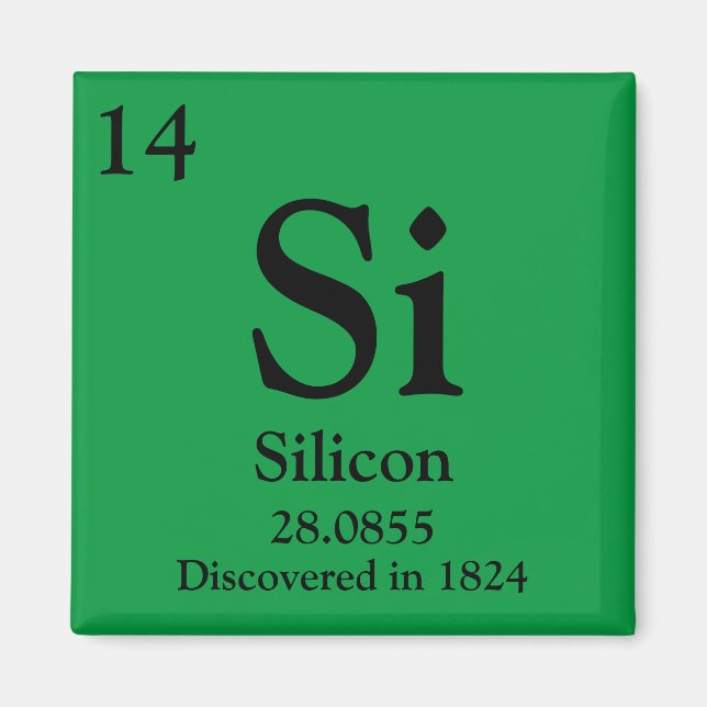 Aimant Tableau périodique Silicon (Devant)