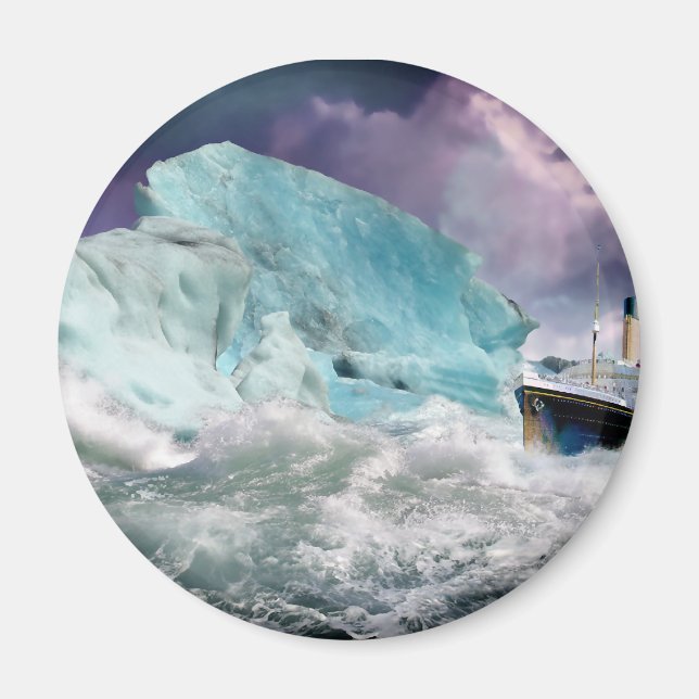 Aimant Tableau Titanic et Iceberg RMS (Devant)