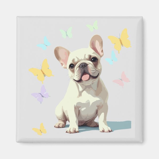 Aimant Tableau vectoriel français Bulldog adorable animal (Devant)