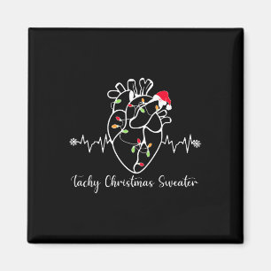 Aimant Tachy Sweat de Noël Anatomie Cœur Infirmière Cardi