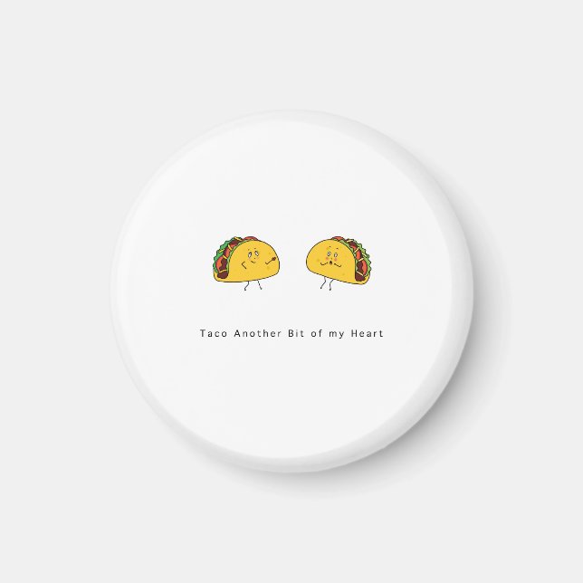 Aimant taco aimant à thème mignon couple (Devant)