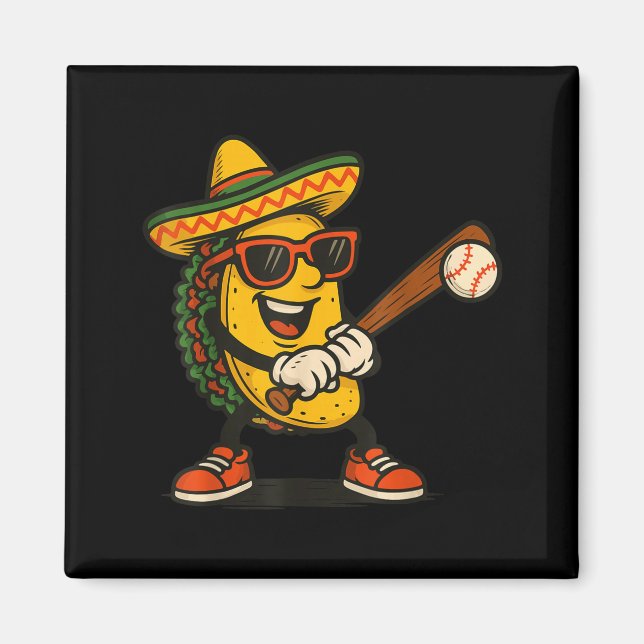 Aimant Taco baseball cinq mai  (Devant)
