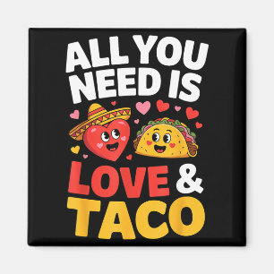 Aimant Taco cinco de mayo amour coeur mignon chapeau nour