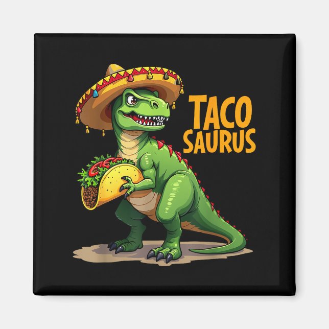 Aimant Tacosaurus cinq mai fête t-rex chapeau (Devant)
