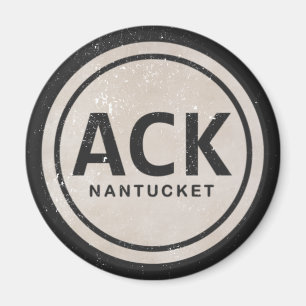 Aimant Tag vintage ACK Nantucket MA Massachusetts Beach