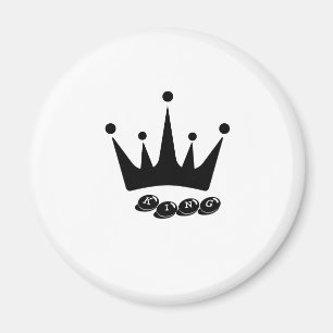 Aimant Taille standard de l'image de couronne de texte KI