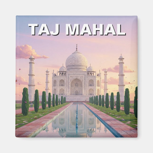Aimant Taj Mahal Agra Inde Voyage Souvenir (Devant)