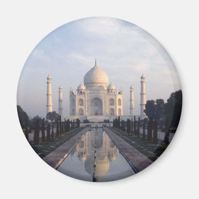 Aimant Taj Mahal : Réflexion en Agra, Uttar Pradesh, Inde (Devant)