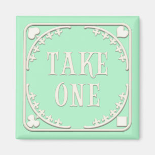 Aimant "Take One" Wonderland Tea Party Entitrant Vert