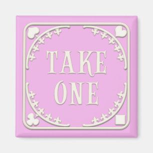 Aimant "Take One" Wonderland Tea Party Tempting Pink