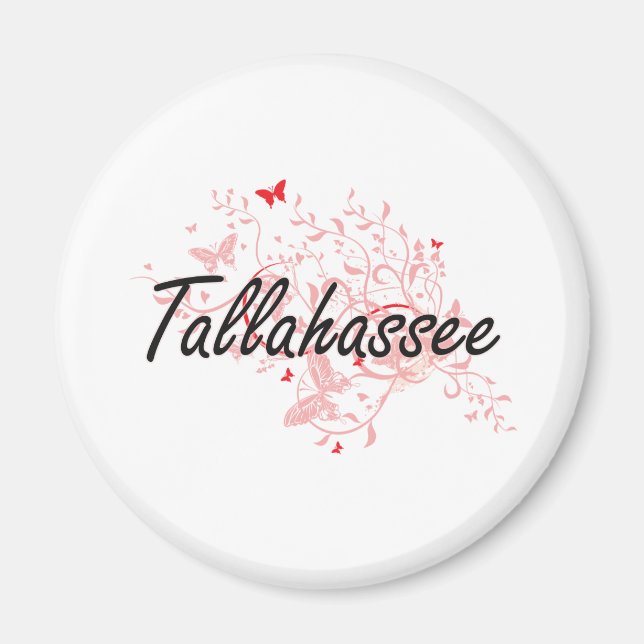 Aimant Tallahassee Florida City Design artistique avec cu (Devant)