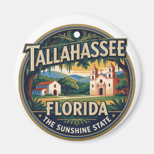 Aimant Tallahassee Floride Capitale Mémoire de Voyage Rét