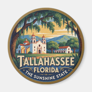 Aimant Tallahassee Floride Capitale Mémoire de Voyage Rét