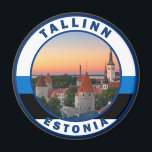 Aimant Tallinn Estonie Retro Travel Art Circle Vintage<br><div class="desc">Tallinn Estonie conception vectorielle.</div>