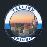 Aimant Tallinn Estonie Retro Travel Art Circle Vintage<br><div class="desc">Tallinn Estonie conception vectorielle.</div>