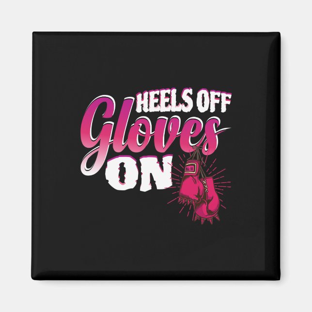 Aimant Talons Hauts Gants Sur Cadeau Drôle De Boxe Pour K (Devant)