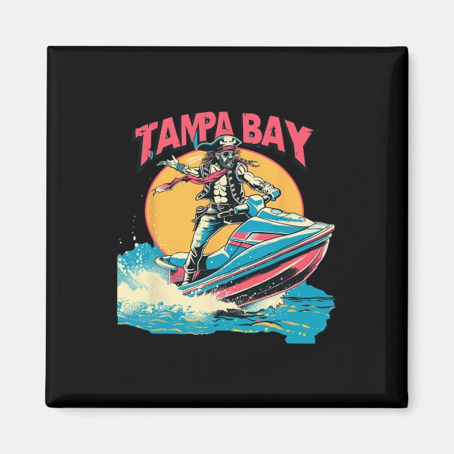 Aimant Tampa Bay Pirate Floride Jetski Navigation Drôle G (Devant)