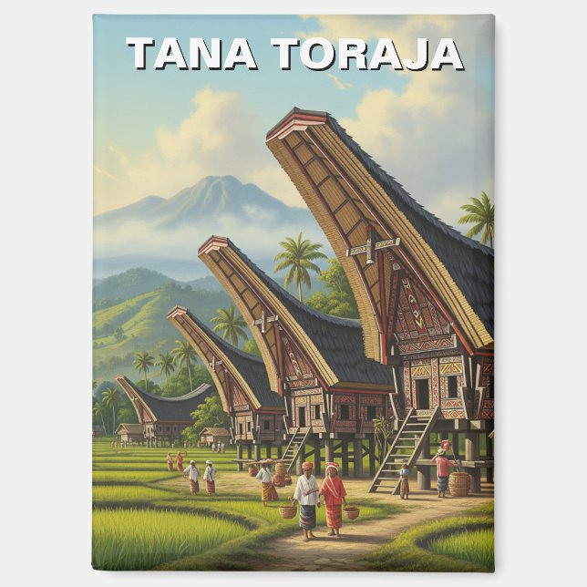 Aimant Tana Toraja Indonésie Voyage (Recto)
