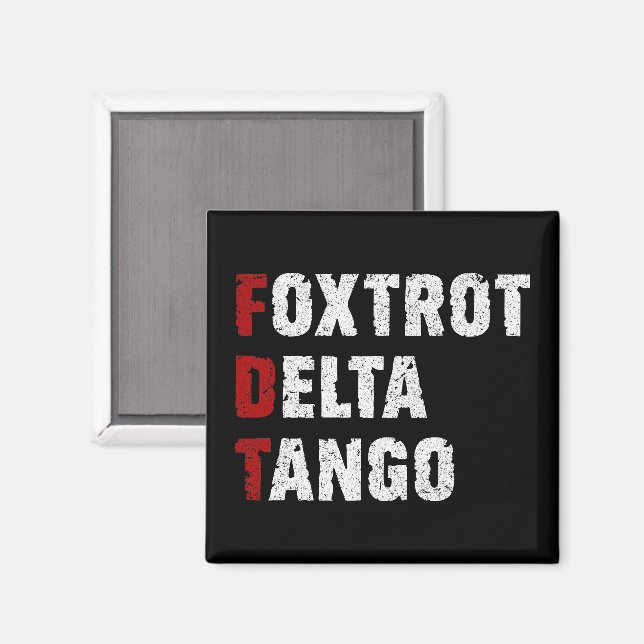 Aimant Tango Delta du Foxtrot (Recto/Verso)