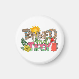 Aimant Tannée et Tipsy Fun Summer Party Design