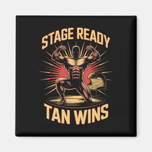Aimant Tanning Bed Stage Prêt Bodybuilders Fitness Men T