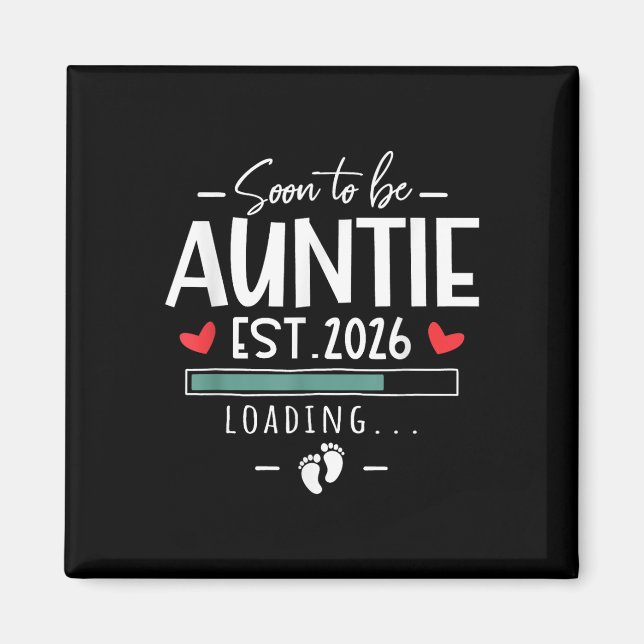Aimant Tante à venir Estimé 2026 - Annonce du 1er bébé (Devant)