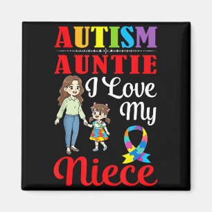 Aimant Tante autiste J'aime ma nièce Sensibilisation Sout