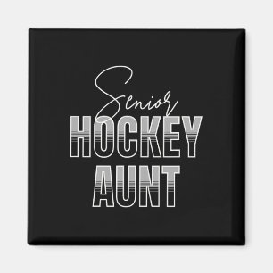 Aimant Tante de hockey senior mignonne 