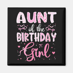 Aimant Tante de la fille de la fête d'anniversaire corres