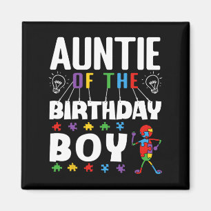 Aimant Tante De L'Anniversaire Sensibilisation sur l'auti