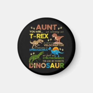 Aimant Tante Enfants Vous Êtes Mon Dinosaure Favori