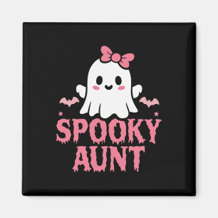 Aimant Tante Famille Mignonne Rose Blanc Fantôme Boo Hall