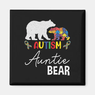 Aimant Tante Ours Sensibilisation à l'autisme Tante Cadea