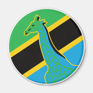 Aimant Tanzanie Giraffe Drapeau animal national tanzanien