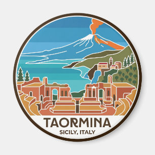 Aimant Taormine et mont Etna Italie