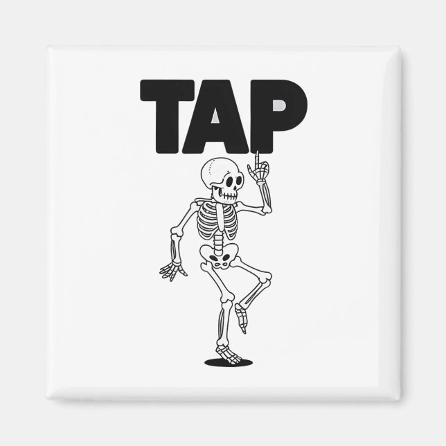 Aimant Tap Dance Lover Skeleton Danser Professeur Danser (Devant)
