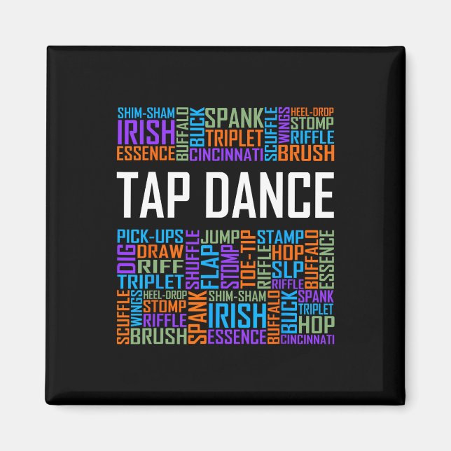 Aimant Tap Dance Words Lover Don Tap Dancer Danses Dancin (Devant)