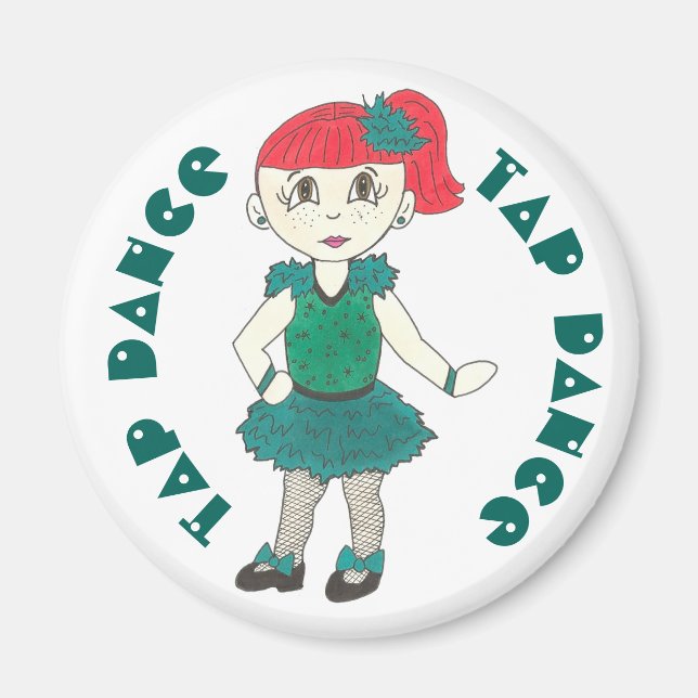 Aimant TAP DANSE Enseignant Considérant Cadeau Tapdancer  (Devant)