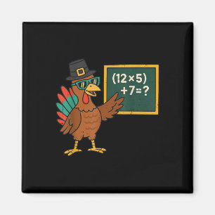Aimant Tapis de Thanksgiving drôle de professeur de mathé