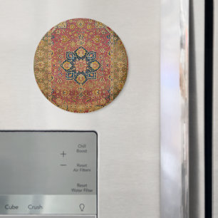 Aimant Tapis rouge or Kashan tapis Perse Asiatique