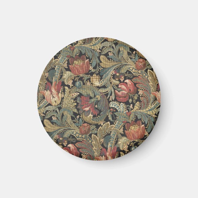 Aimant Tapisserie florale riche Brocade Antique Classique (Devant)