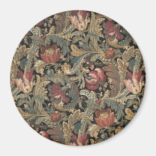Aimant Tapisserie florale Vintage riche Brocade Damask 19