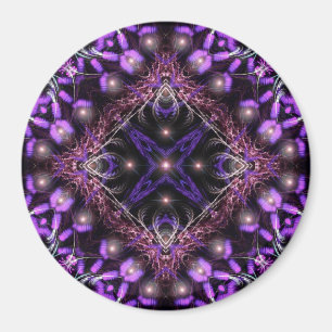 Aimant Tapisserie fractée violette