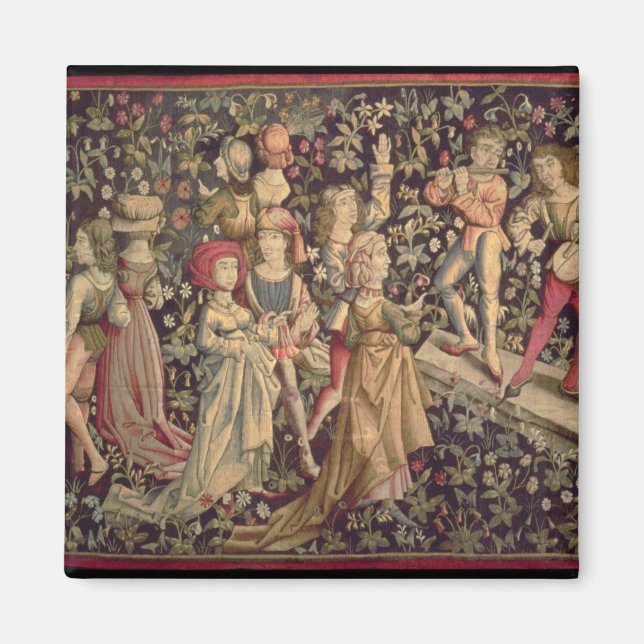 Aimant Tapisserie représentant danseurs et musiciens (Devant)