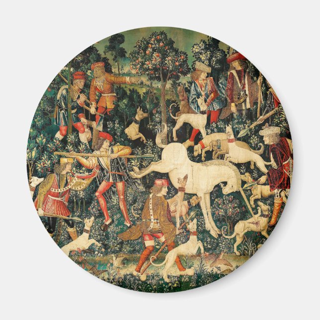 Aimant Tapisseries de licorne Classique médiéval défend l (Devant)