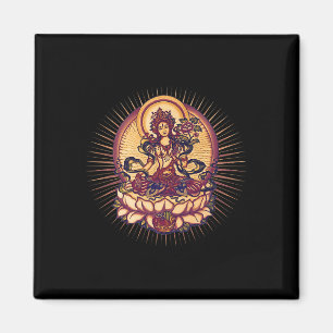 Aimant Tara Tibet Bouddhisme Lotus Méditation Yoga Om Esp