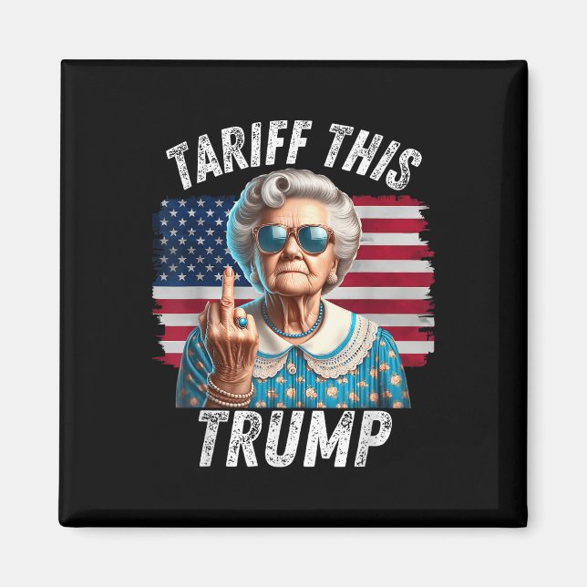 Aimant Tarif Trump, Vielle Dame, Trump (Devant)