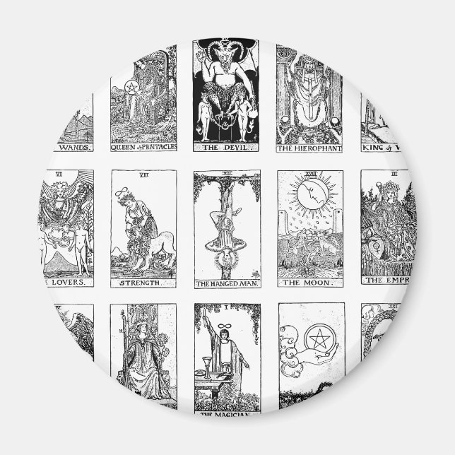 Aimant tarot antique (Devant)